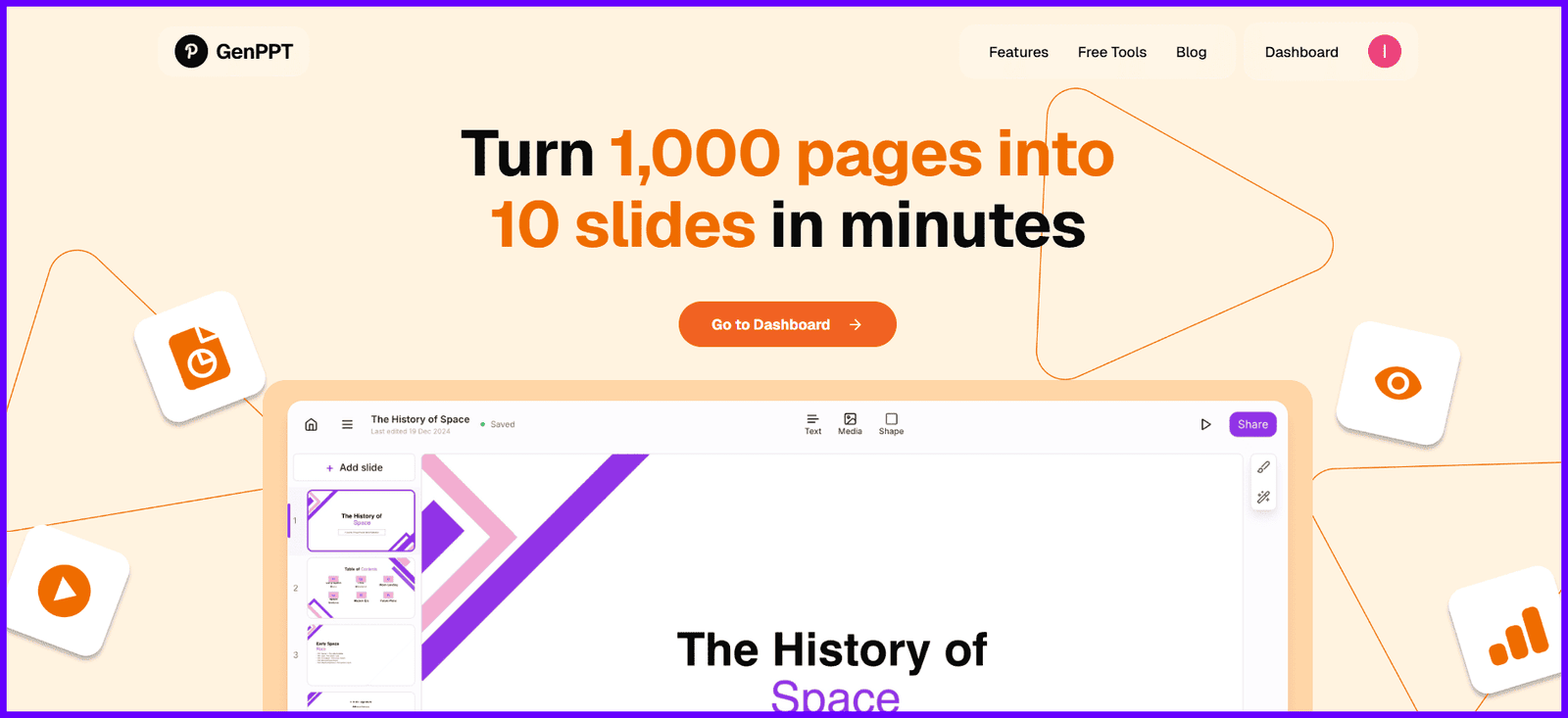 GenPPT AI tool interface used to generate PowerPoint presentations