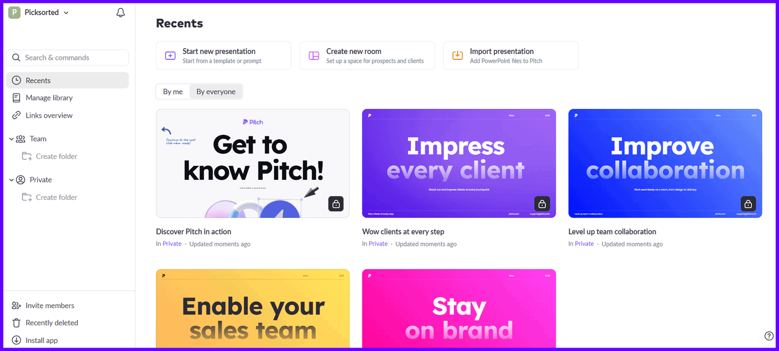 Pitch AI presentation workspace used to design and collaborate on slides in real time